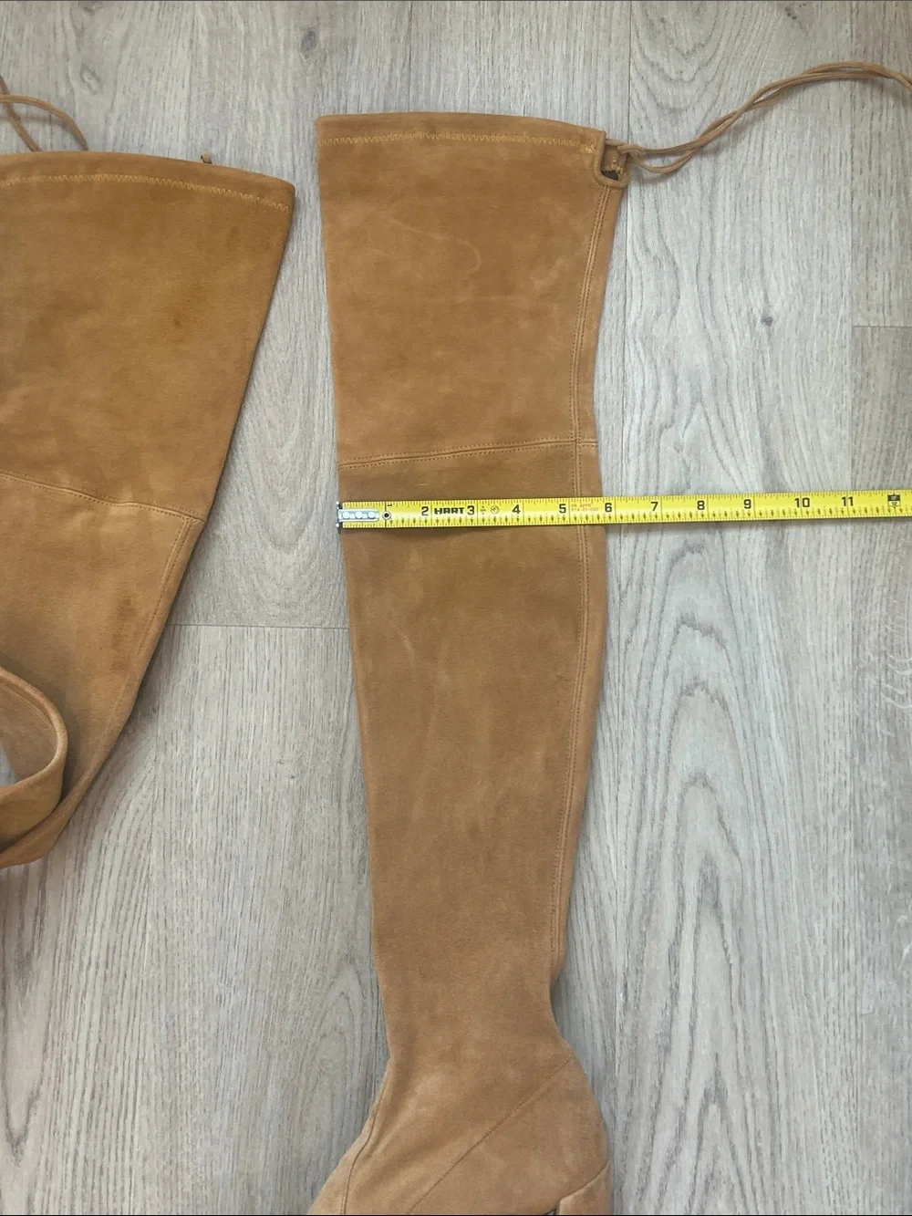 Stuart Weitzman Hinterland Tan Suede OTK Boots Size 6.5